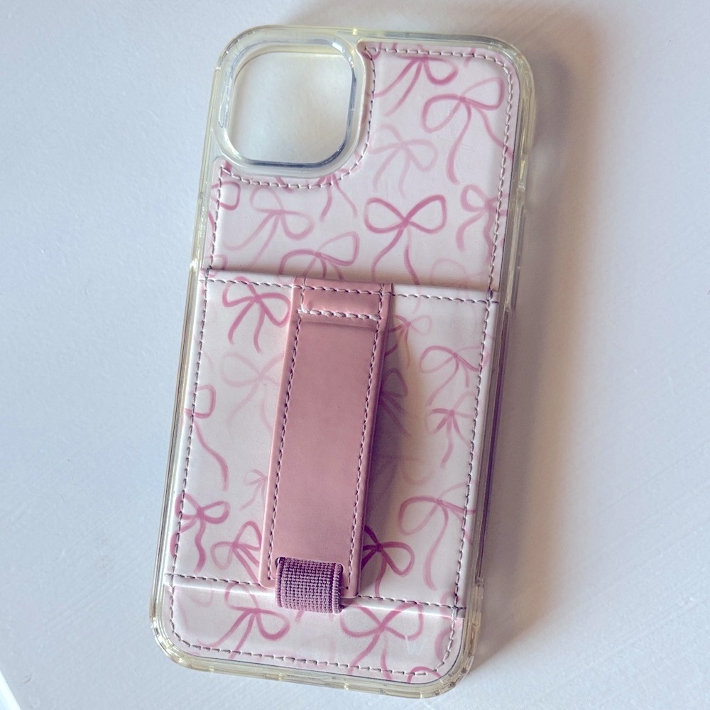 Pink Bow Pattern Phone Case for Apple iPhone 15 plus